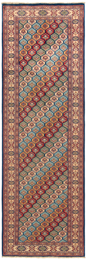 Kazak Fine Rug Multicolor 248 x 82 cm