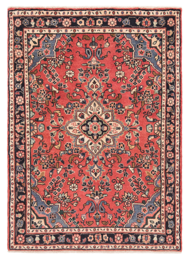 Hamedan Persian Rug Orange 152 x 109 cm