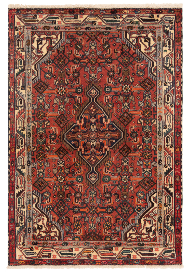 Hamedan Persian Rug Orange 146 x 100 cm