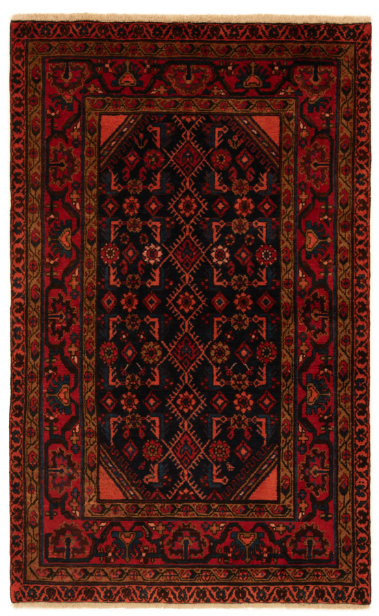 Hamedan Persian Rug Black 179 x 111 cm