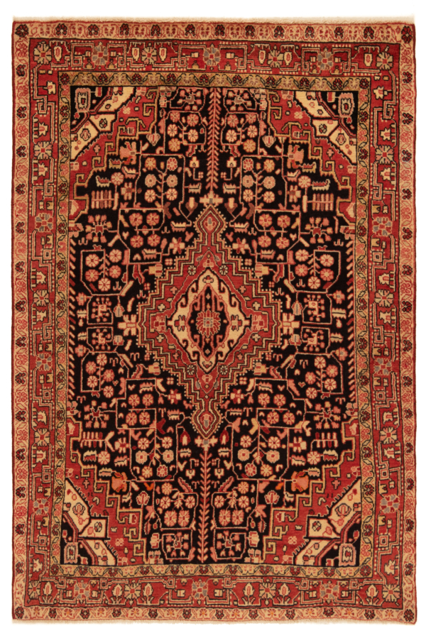 Sarough Persian Rug Black 158 x 109 cm