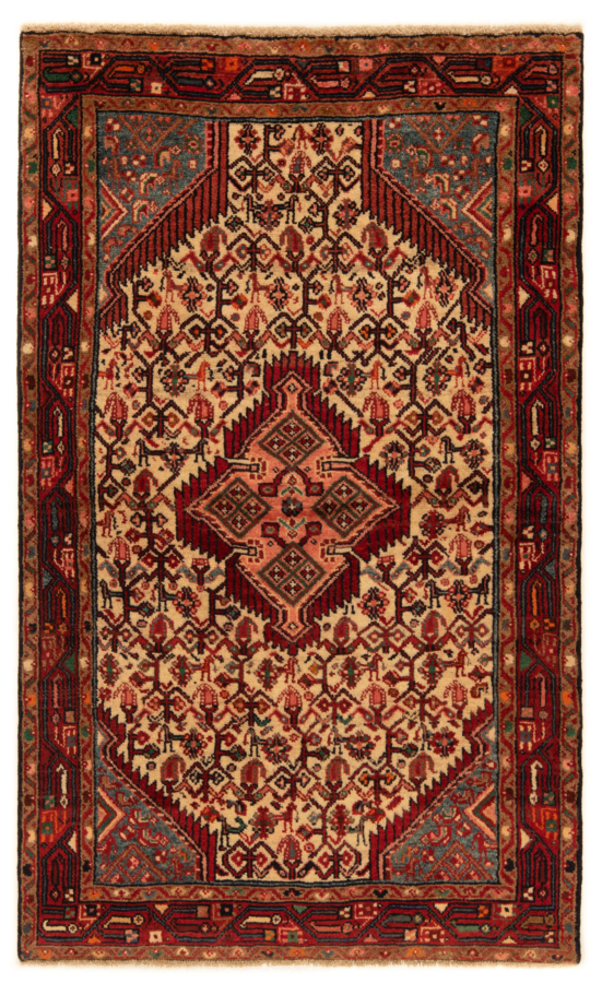 Hamedan Persian Rug Beige-Cream 164 x 101 cm