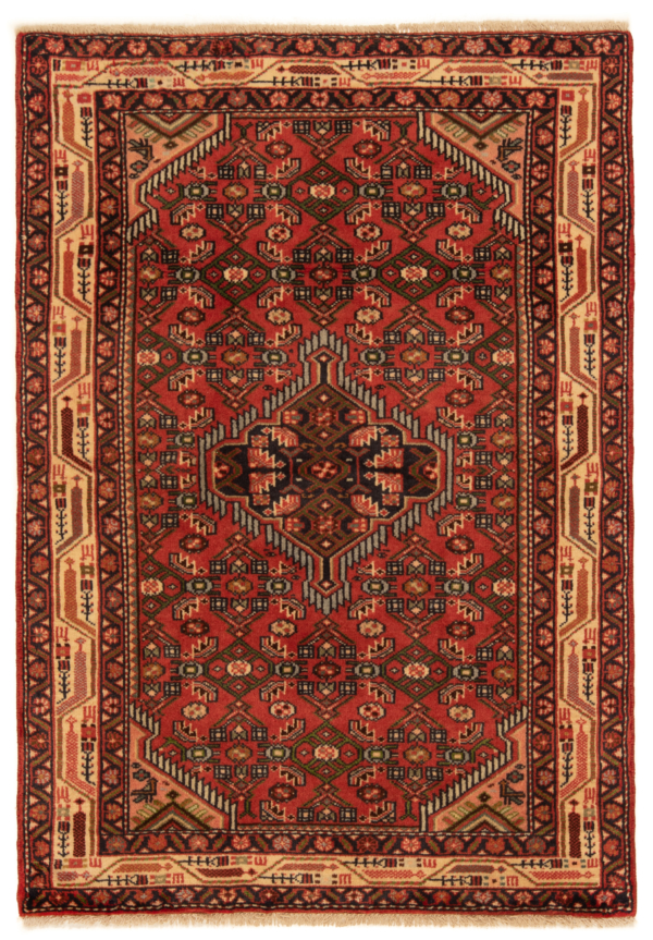 Hamedan Persian Rug Red 145 x 103 cm