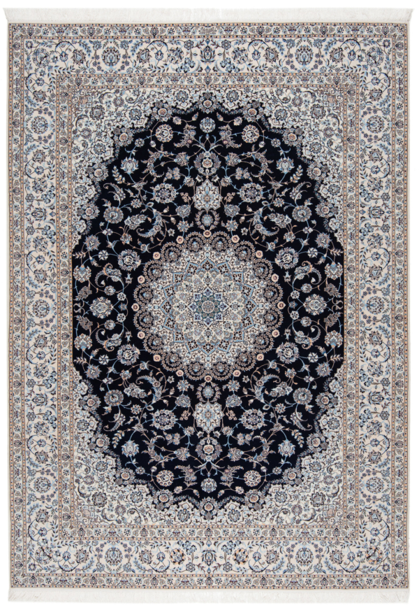 alfombra persa azul
