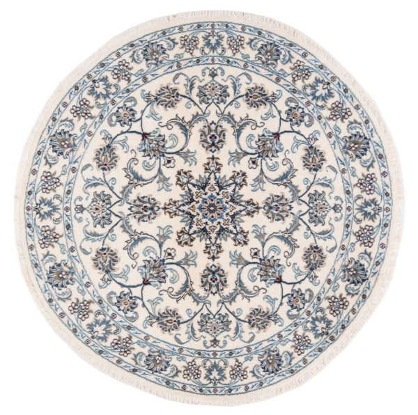 Nain Persian Rug White 150 x 150 cm