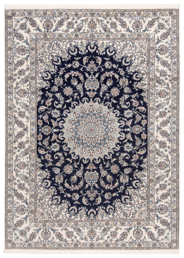 Nain Persian Rug Night Blue 344 x 246 cm