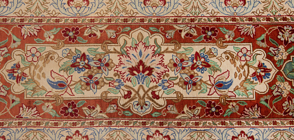 Qom Silk Shahrabi persisk tæppe