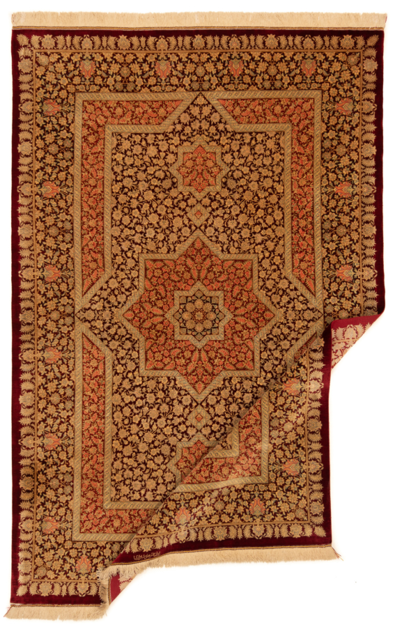 Qom Silke shirazi persisk tæppe