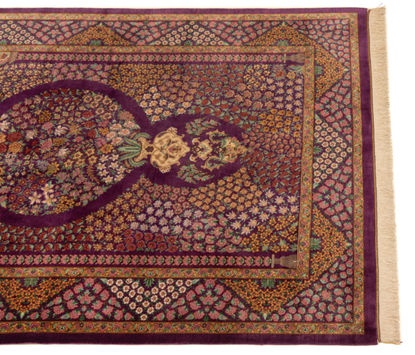 Qom Silk Kermani persisk tæppe