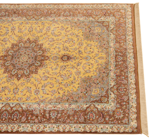 Qom Silk Fallah persisk tæppe