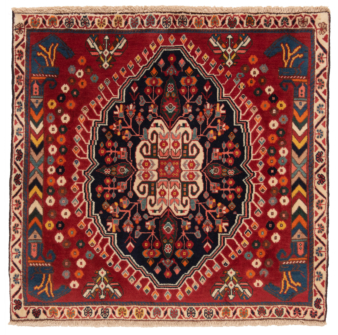 Shiraz Qashqai Persian Rug Red 64 x 63 cm