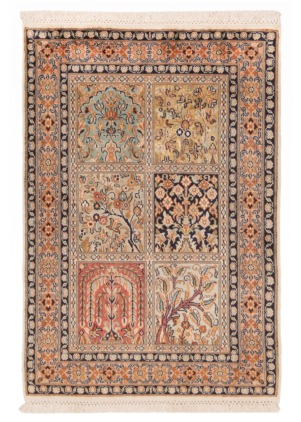 BEAU VIEUX TAPIS Oriental, En Soie De Cachemire, 169Cm X