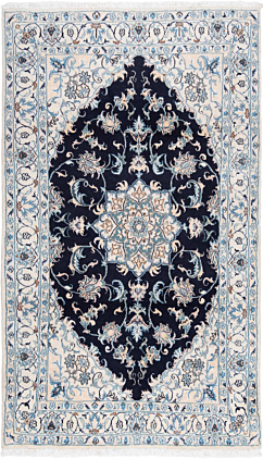 Tapis persan noué à la main Nain 133 x 88 cm - fin, orient, tapis, dos