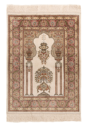 Tapis en soie, Cachemire, 2ème moitié du XXe s., à