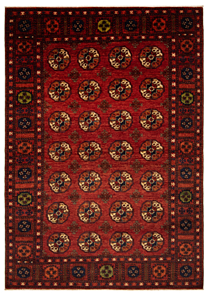 Tapis Oriental Ariana Fait Main - Laine Vierge - Afghan - 70x40cm - Multicolore