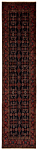 Hamedan Persian Rug Black 412 x 98 cm