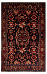 Hamedan Persian Rug Black 218 x 141 cm