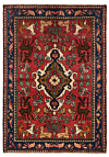 Hamedan Persian Rug Red 196 x 138 cm