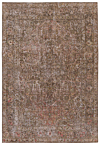 Vintage Relief Rug Brown 286 x 195 cm