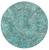 Patchwork Rug Turquoise 155 x 155 cm