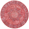 Patchwork Rug Red 155 x 155 cm