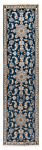 Nain Persian Rug Blue 311 x 77 cm