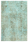 Vintage Relief Rug Turquoise 295 x 195 cm