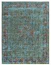 Vintage Relief Rug Turquoise 327 x 244 cm