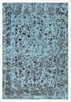 Vintage Relief Rug Blue 289 x 197 cm