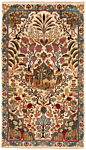 Kashan Persian Rug Beige-Cream 210 x 121 cm