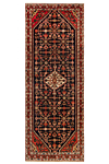 Hamedan Persian Rug Black 300 x 115 cm