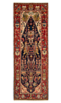 Sarough Persian Rug Night Blue 306 x 111 cm