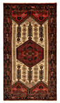 Zanjan Persian Rug Beige-Cream 226 x 127 cm