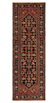 Hamedan Persian Rug Black 290 x 96 cm