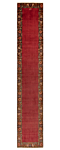Kashan sharbatoghli Persian Rug Red 476 x 81 cm