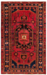 Hamedan Persian Rug Red 207 x 131 cm