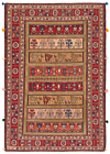 Kilim Suzani Afghan Rug Green 117 x 79 cm