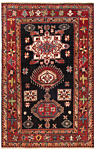 Hamedan Persian Rug Black 195 x 128 cm