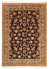 Qom Silk Persian Rug Black 350 x 250 cm