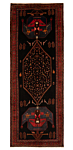 Koliai Persian Rug Black 397 x 147 cm