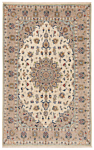 Kashan Persian Rug White 216 x 137 cm