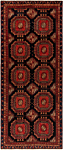 Ardebil Persian Rug Black 314 x 131 cm