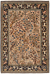 Qom With Silk Persian Rug Beige-Cream 155 x 107 cm