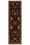 Hamedan Patina Persian Rug Night Blue 282 x 85 cm