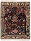 Qom Persian Rug Night Blue 111 x 88 cm