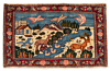 Kashan Persian Rug Blue 58 x 96 cm