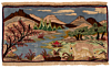 Tabriz Persian Rug Blue 35 x 65 cm