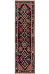 Hamedan Persian Rug Night Blue 313 x 88 cm