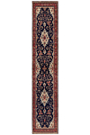 Hamedan Persian Rug Night Blue 400 x 80 cm