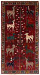 Shiraz Persian Rug Red 297 x 157 cm